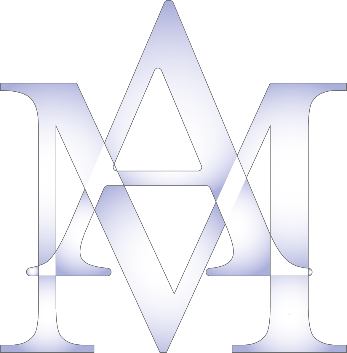 Logo AM noir bleu degrade